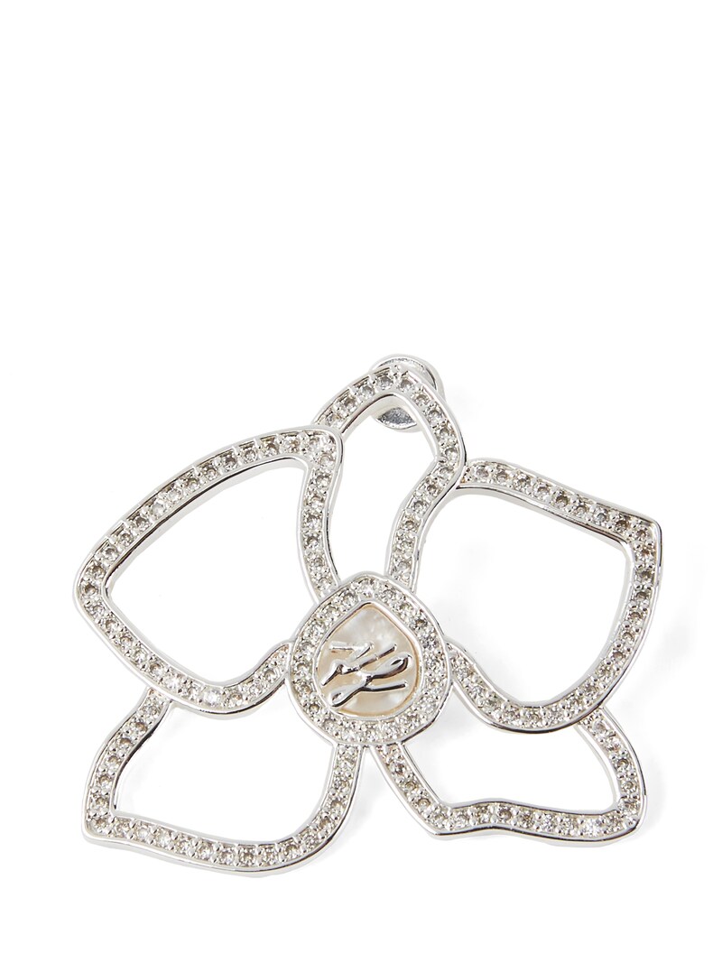 Sinned X About You Pendientes ' AUTOGRAPH FLOWER ' Karl Lagerfeld En Plata