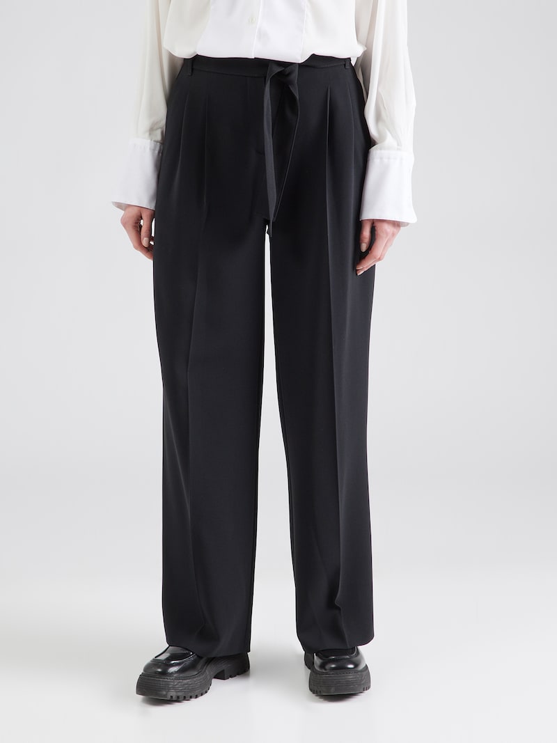 Sinned X About You Pierna Ancha Pantalón Plisado 'Tapiana' BOSS En Negro