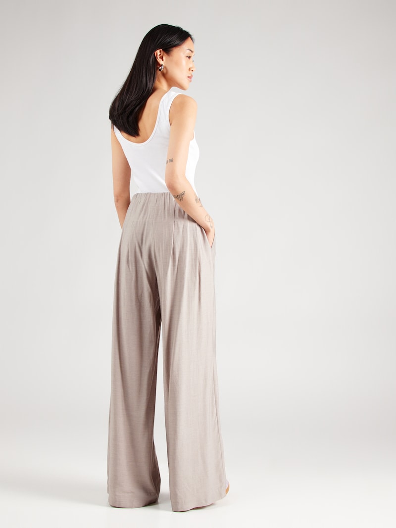 Sinned X About You Pierna Ancha Pantalón Plisado 'VIARIKA' VILA En Taupe