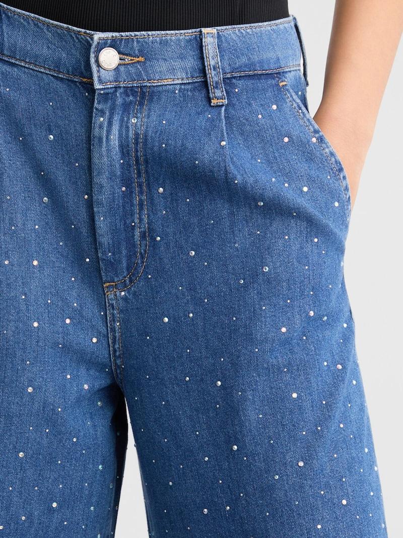 Sinned X About You Pierna Ancha Pantalón Vaquero Plisado Liu Jo En Azul Denim