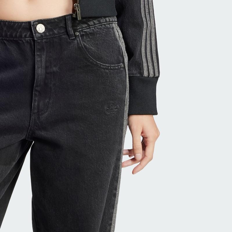 Sinned X About You Pierna Ancha Vaquero 'Adicolor' ADIDAS ORIGINALS En Negro Denim