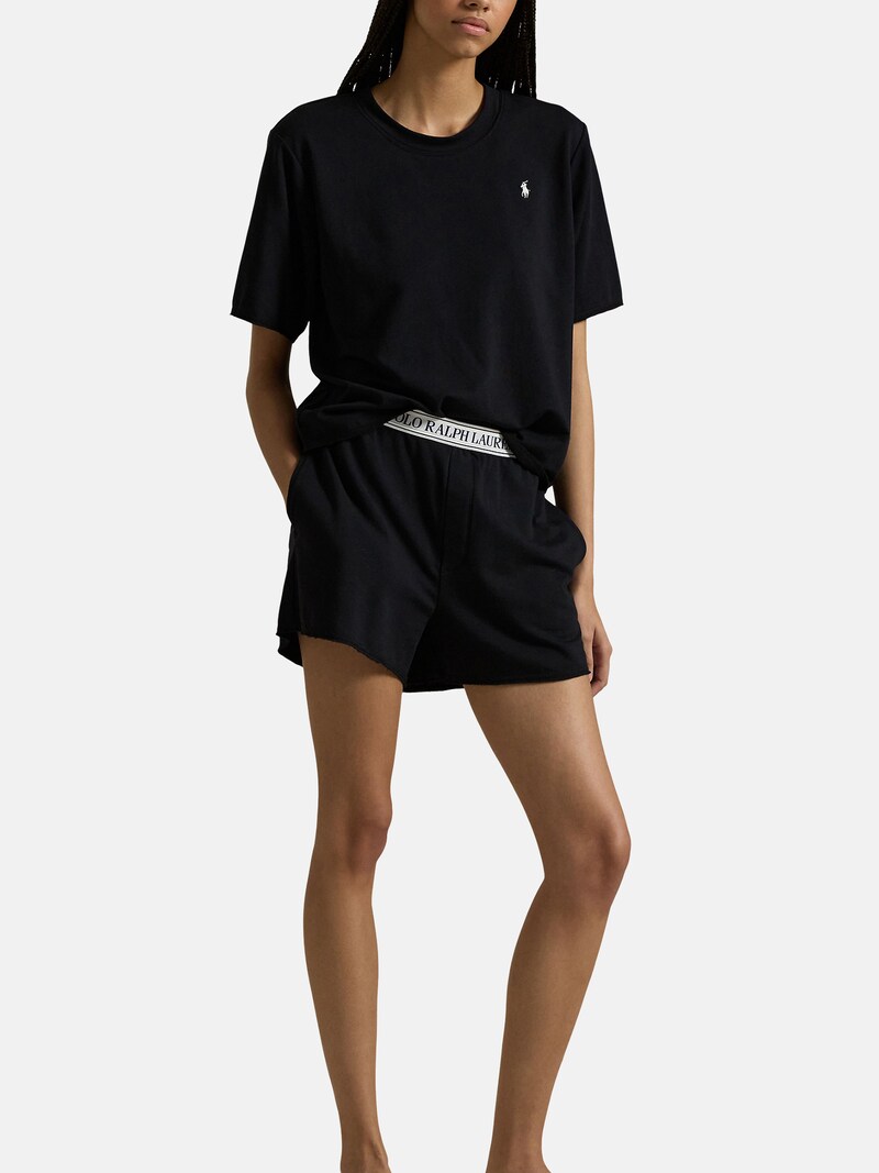 Sinned X About You Pijama De Pantalón Corto ' Club Terry ' Polo Ralph Lauren En Negro