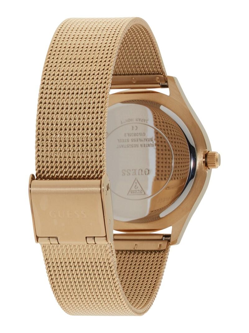 Sinned X About You Reloj Analógico 'GLITZ PLAQUE' GUESS En Oro Rosa