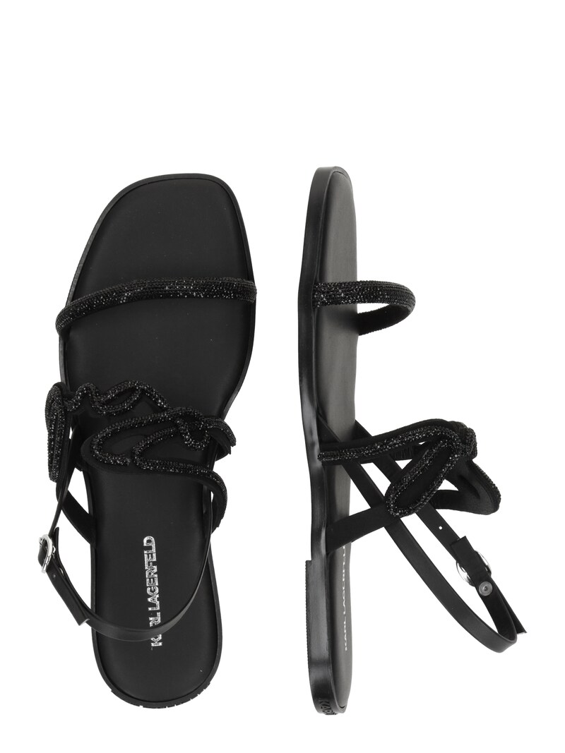 Sinned X About You Sandalias Con Hebilla Karl Lagerfeld En Negro