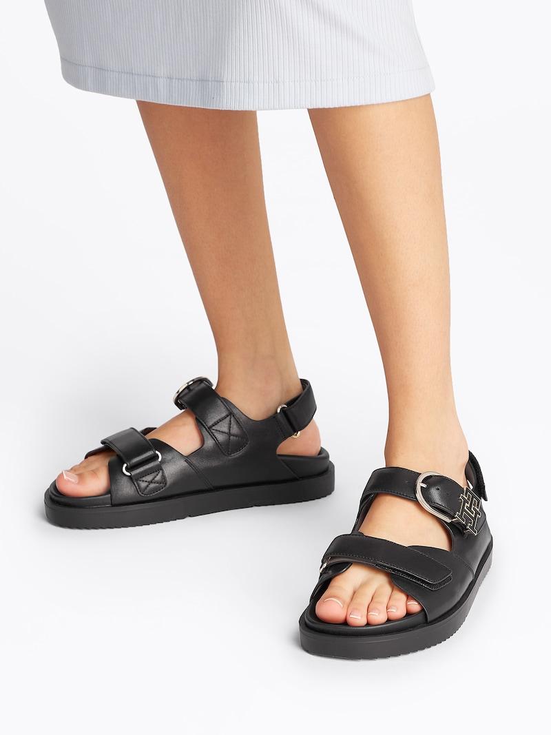 Sinned X About You Sandalias TOMMY HILFIGER En Negro