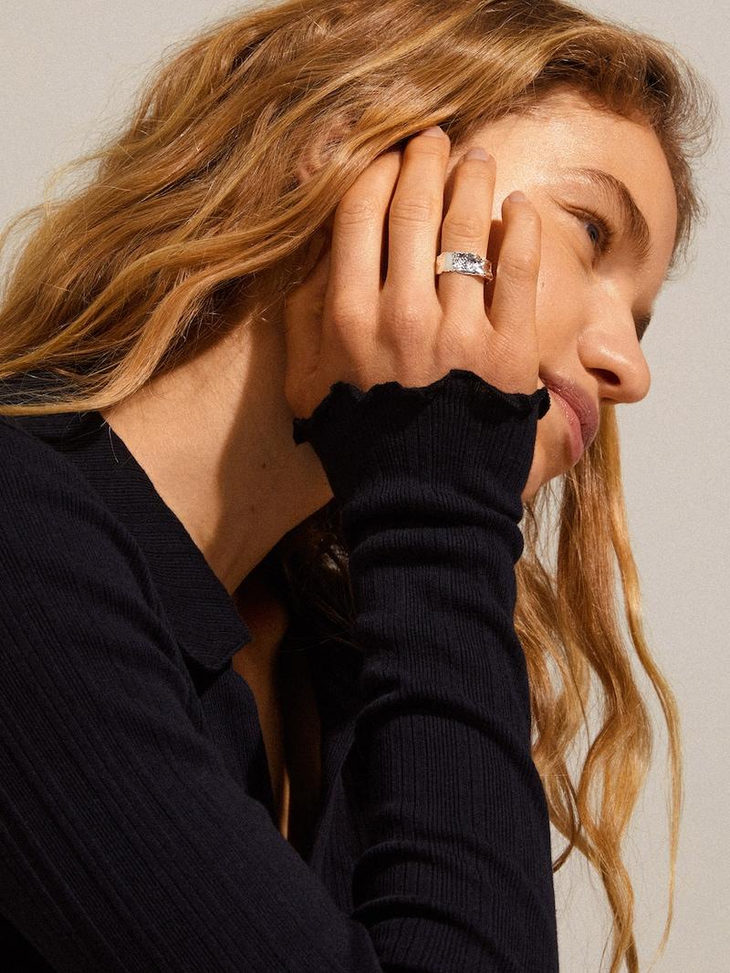 Sinned X About You Anillo Pilgrim En Plata