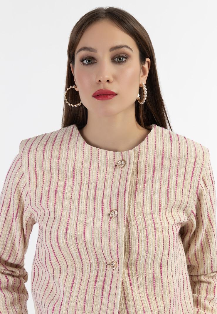 Sinned X About You Blazer Faina En Rosa