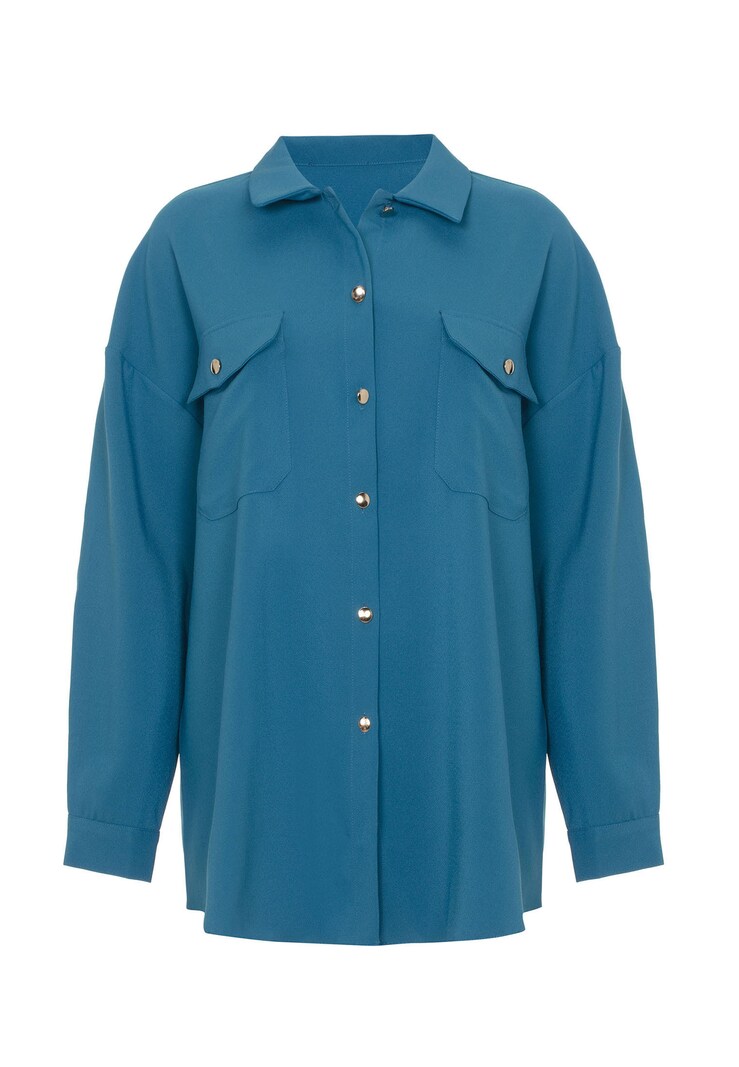 sinned x about you Blusa Jimmy Sanders en Azul