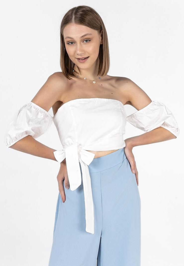 Sinned X About You Blusa Jimmy Sanders En Blanco