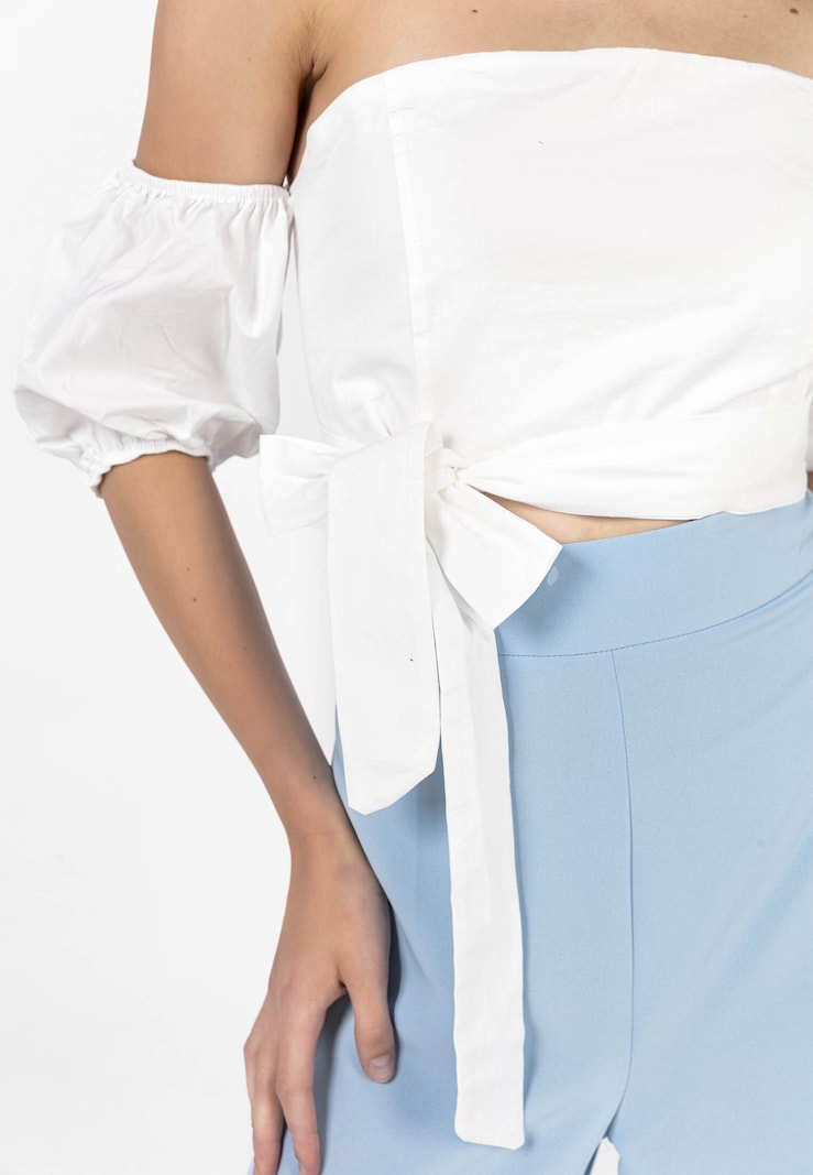 Sinned X About You Blusa Jimmy Sanders En Blanco