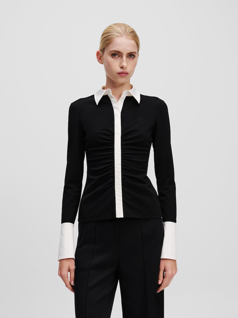 Sinned X About You Blusa Karl Lagerfeld En Negro