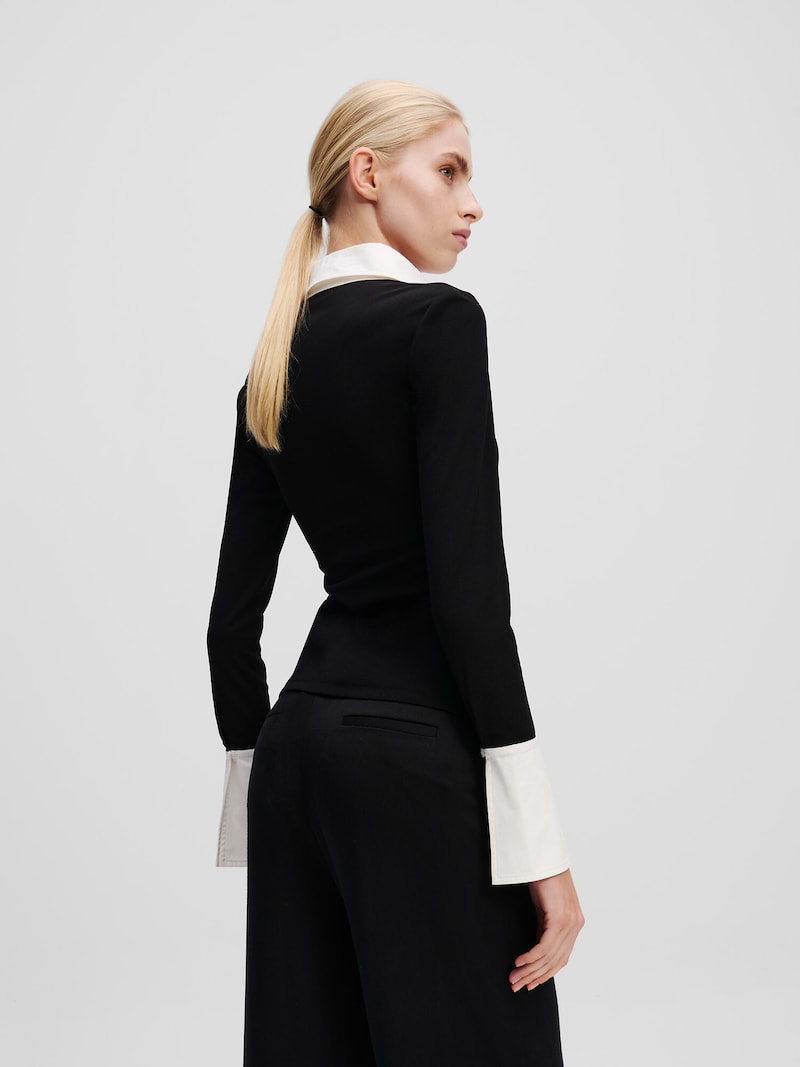 Sinned X About You Blusa Karl Lagerfeld En Negro