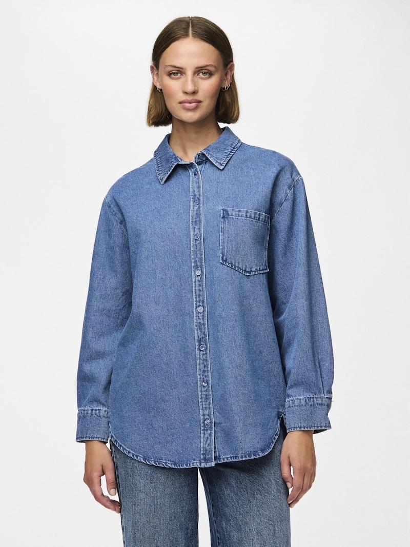 Sinned X About You Blusa 'PCMaisie' PIECES En Azul