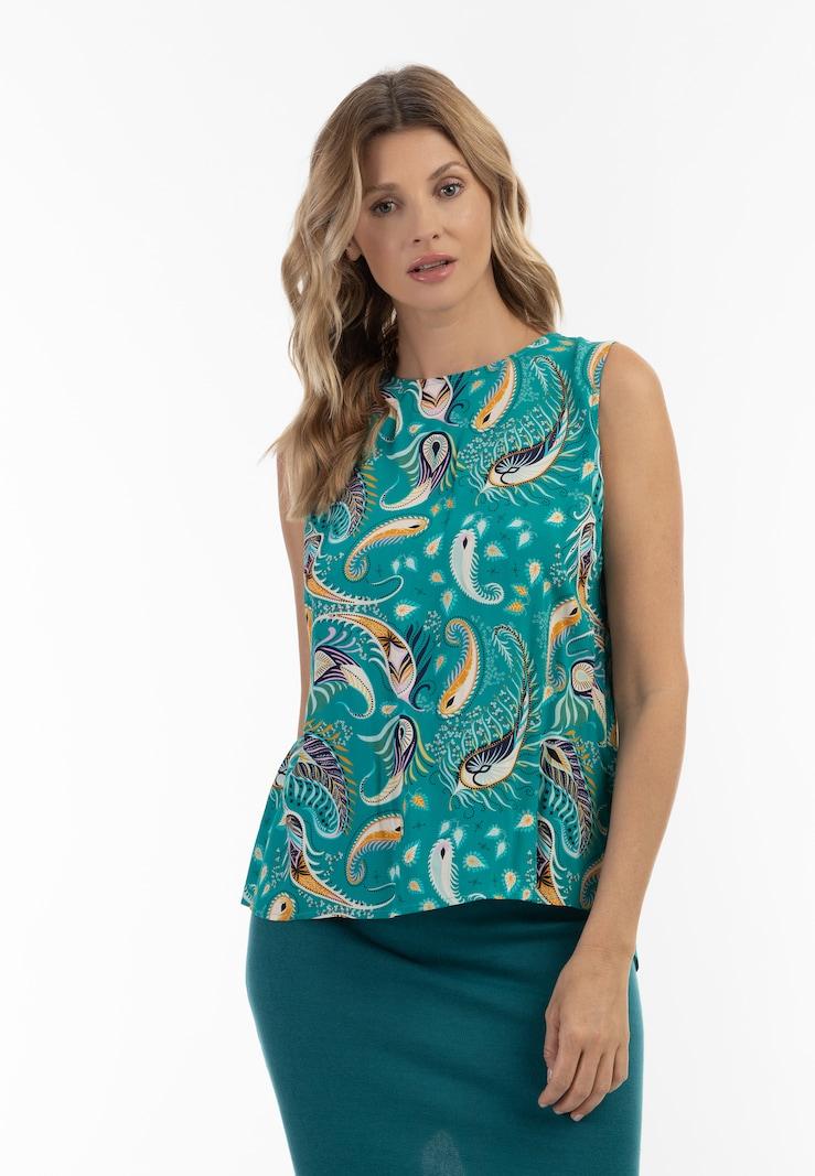 Sinned X About You Blusa Usha En Marino Turquesa