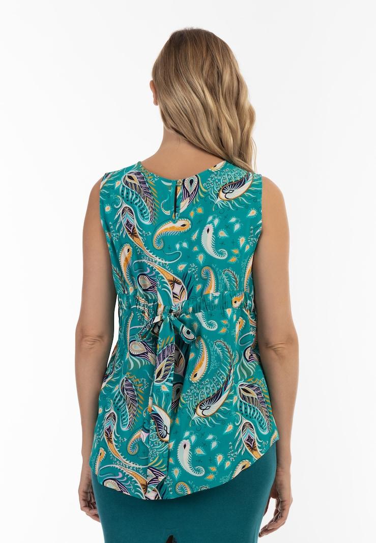 Sinned X About You Blusa Usha En Marino Turquesa