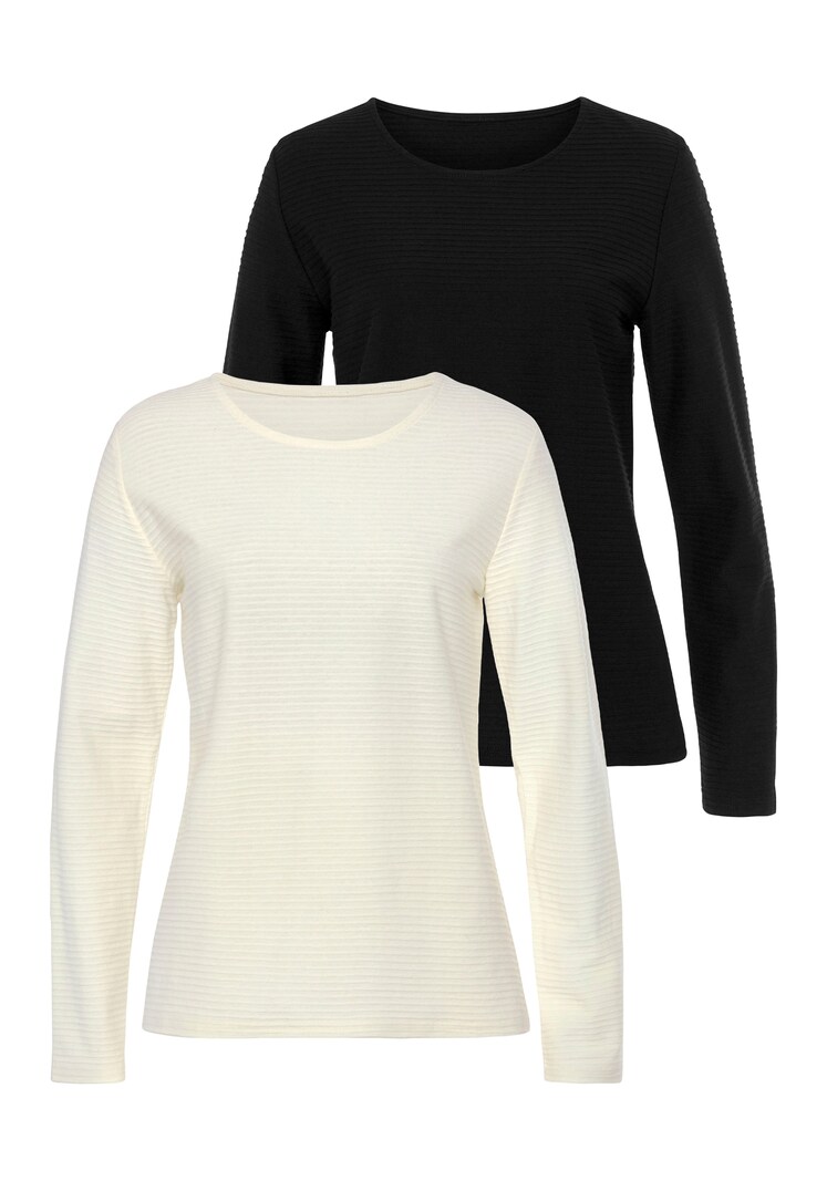 Sinned X About You Camiseta LASCANA En Beige Negro