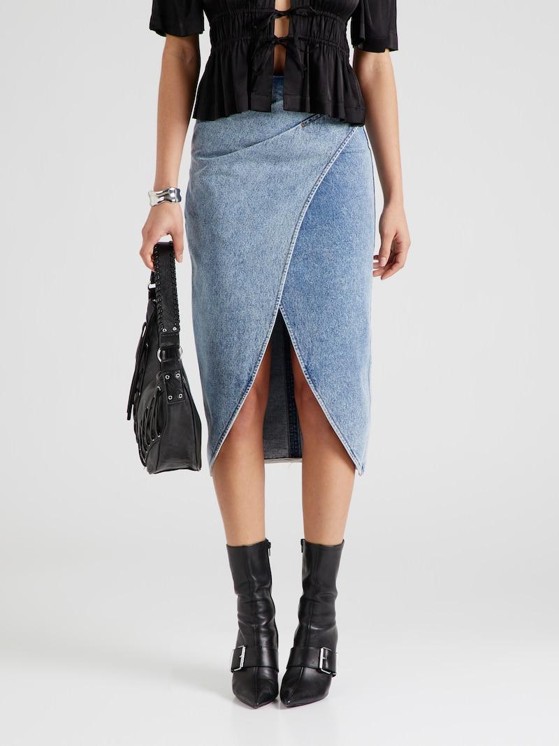 Sinned X About You Falda IRO En Azul Denim