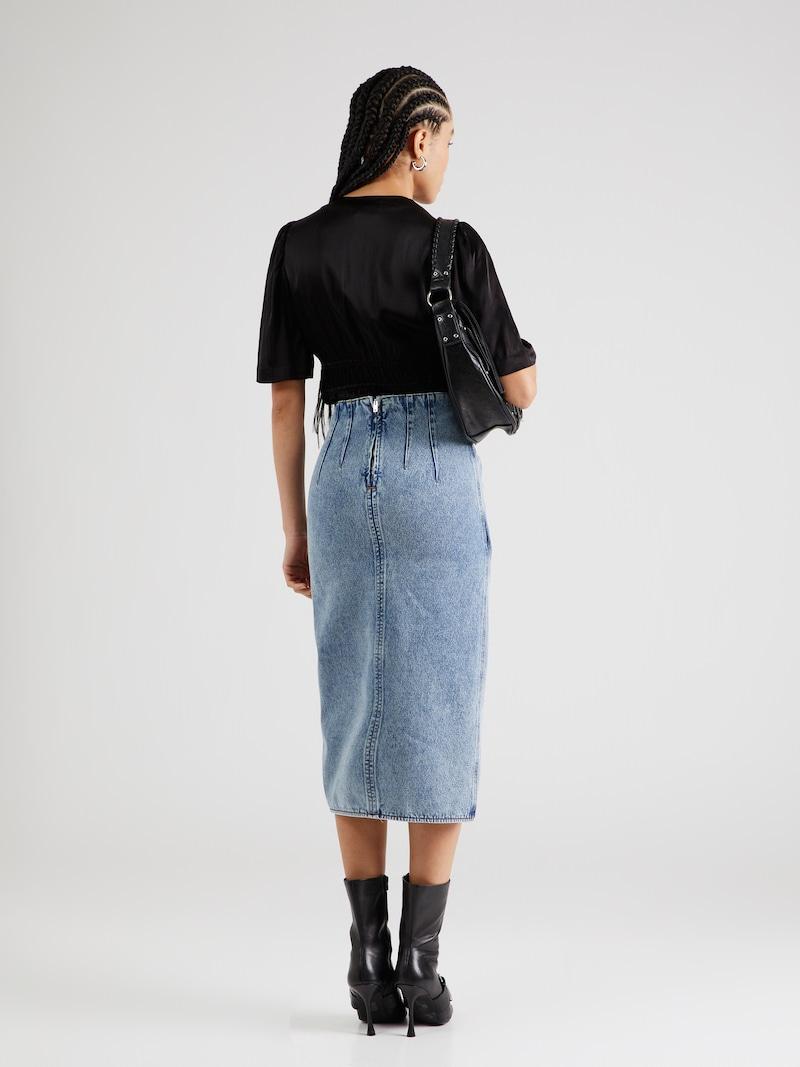 Sinned X About You Falda IRO En Azul Denim