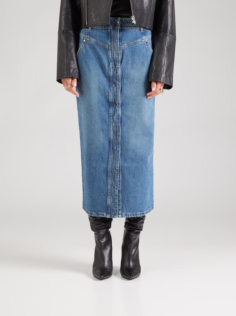 Sinned X About You Falda IRO En Azul Denim