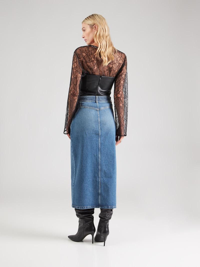 Sinned X About You Falda IRO En Azul Denim