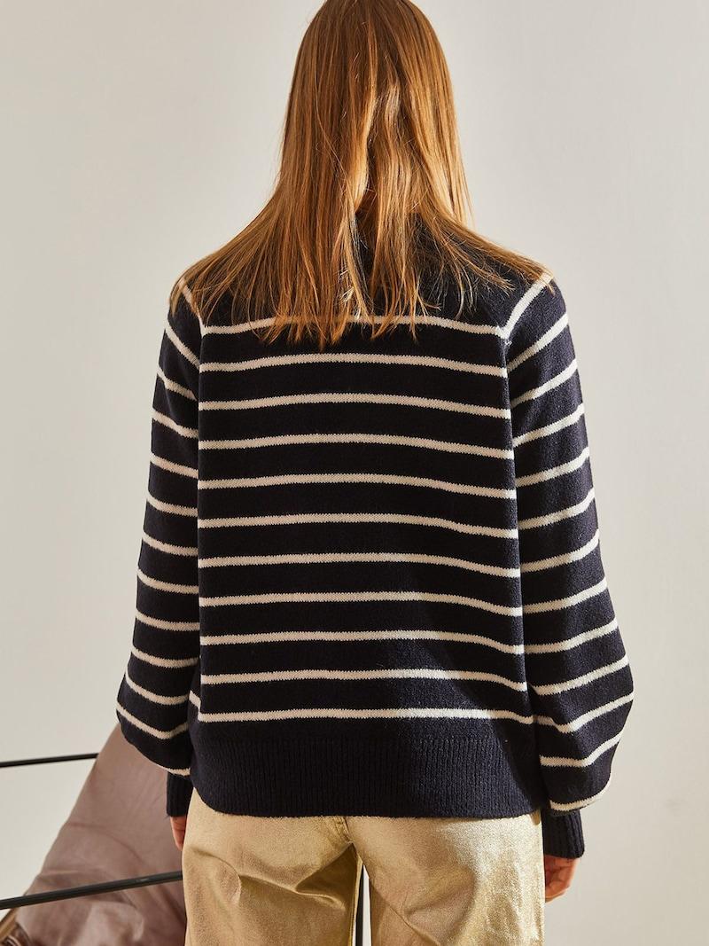 Sinned X About You Jersey Bianco Lucci En Navy