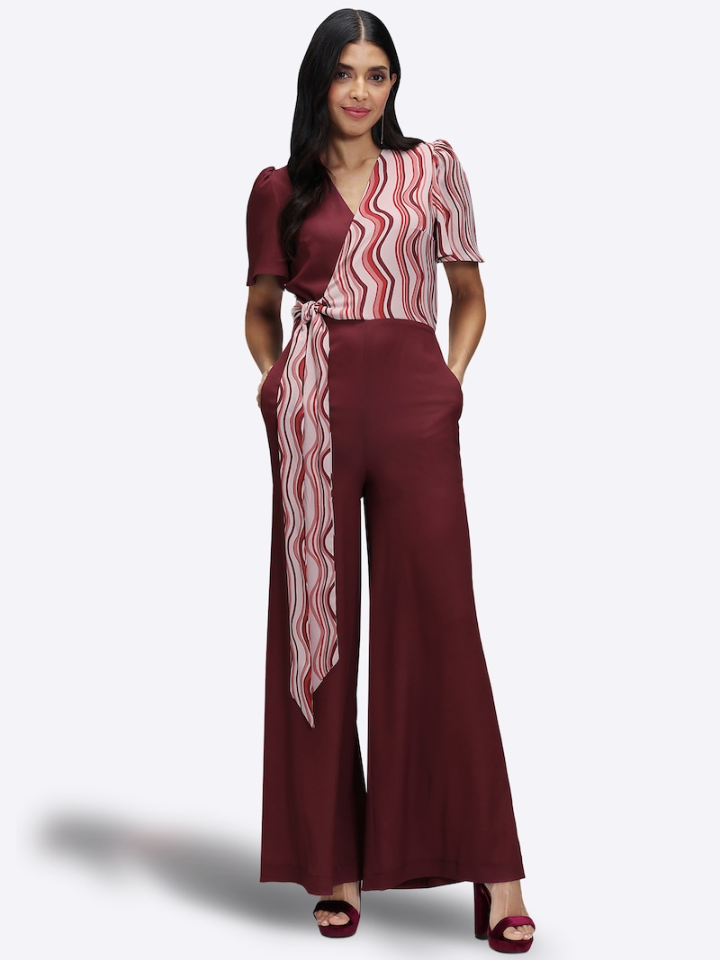 Sinned X About You Jumpsuit HotSquash En Borgoña