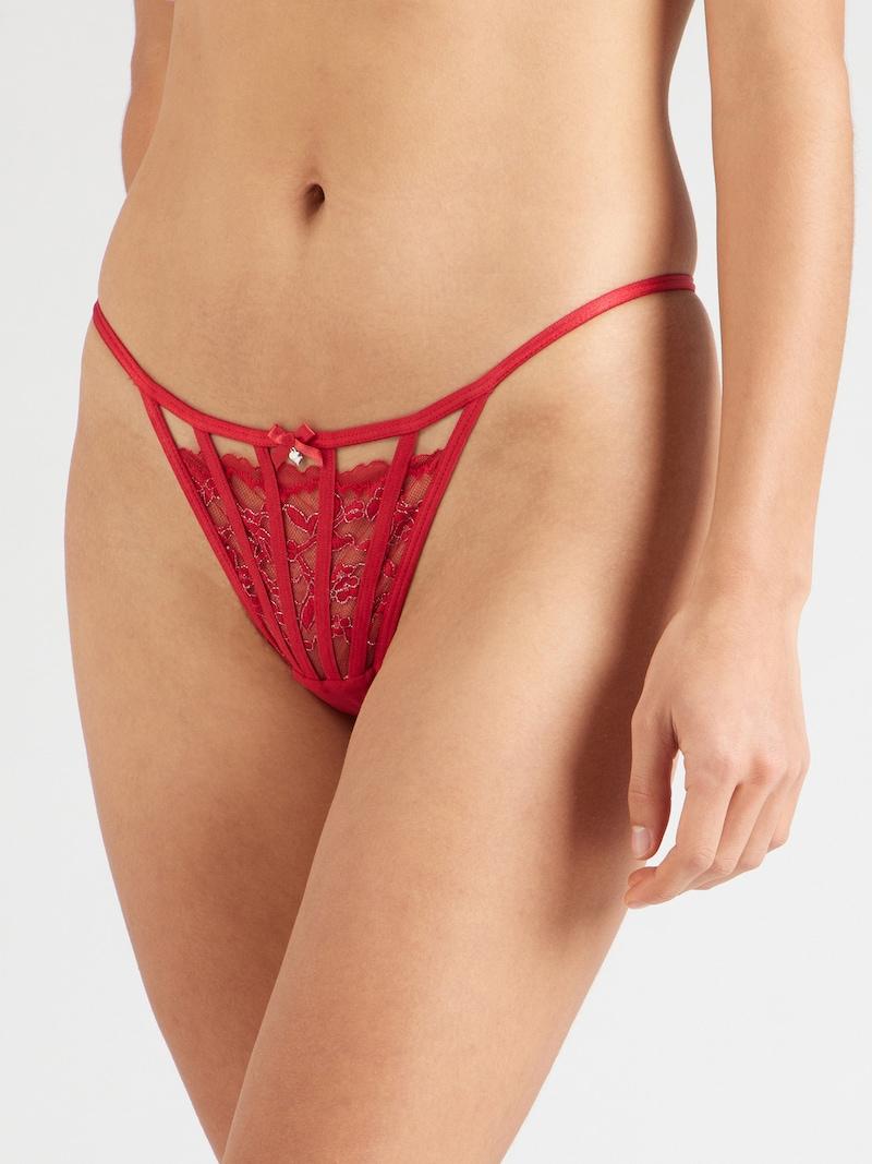 Sinned X About You Tanga Hunkemöller En Rojo Negro