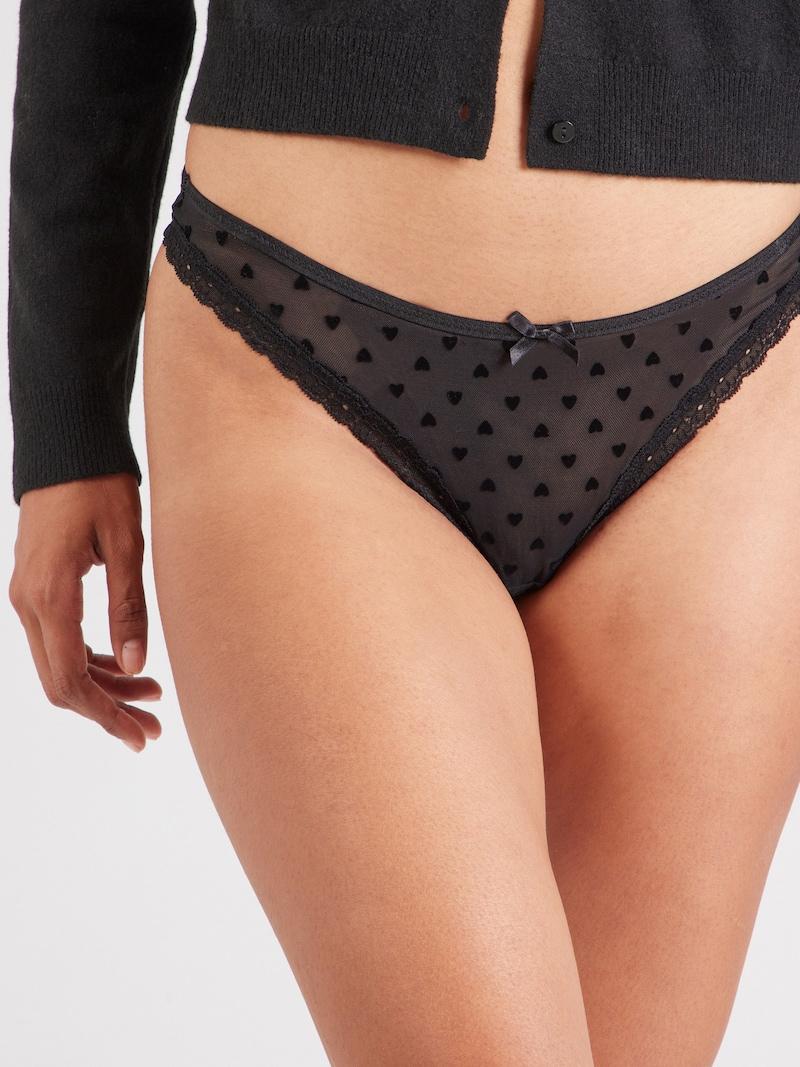 Sinned X About You Tanga Hunkemöller En Rojo Negro