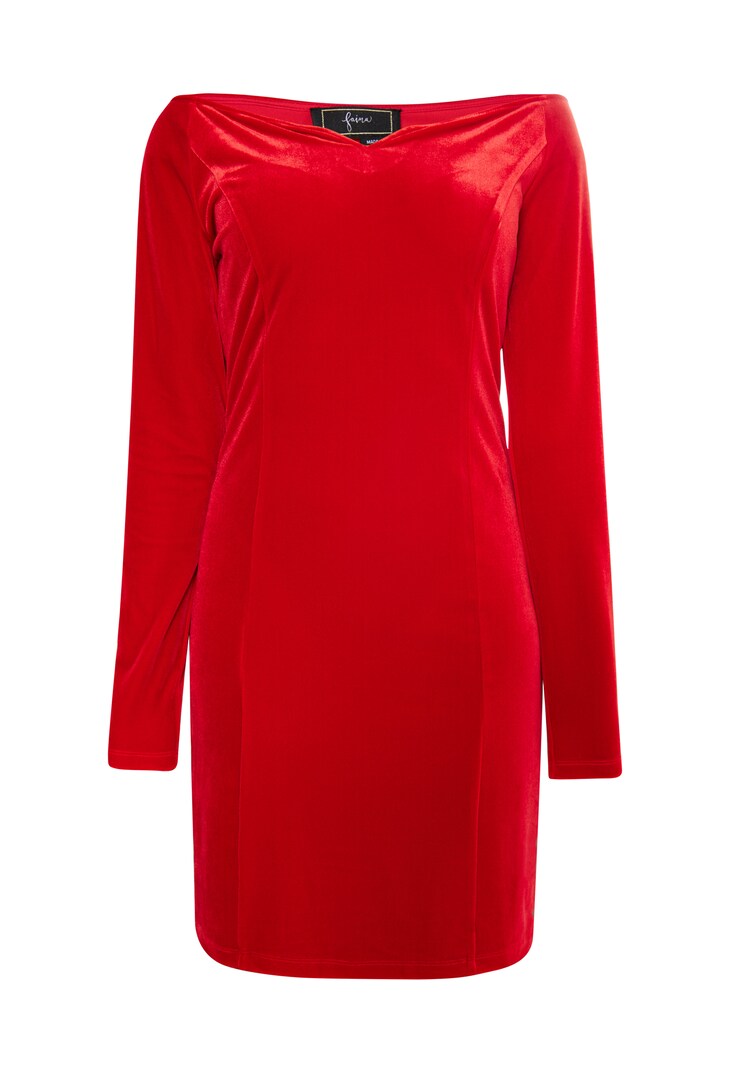 sinned x about you Vestido de gala faina en Rojo