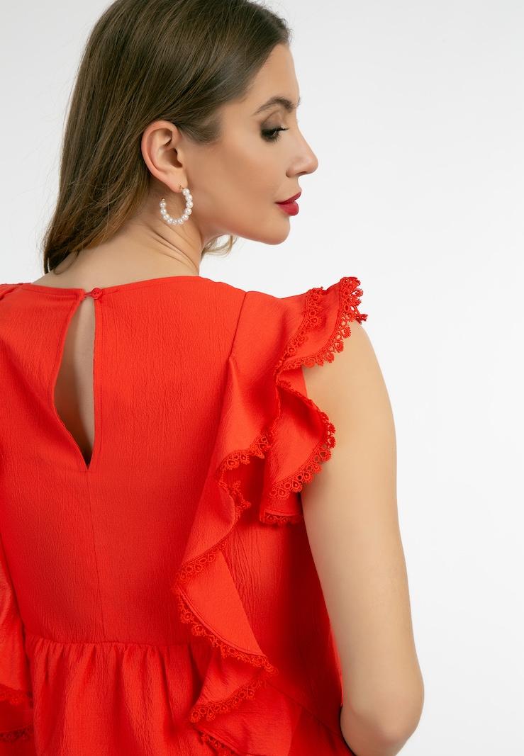 Sinned X About You Vestido Faina En Rojo