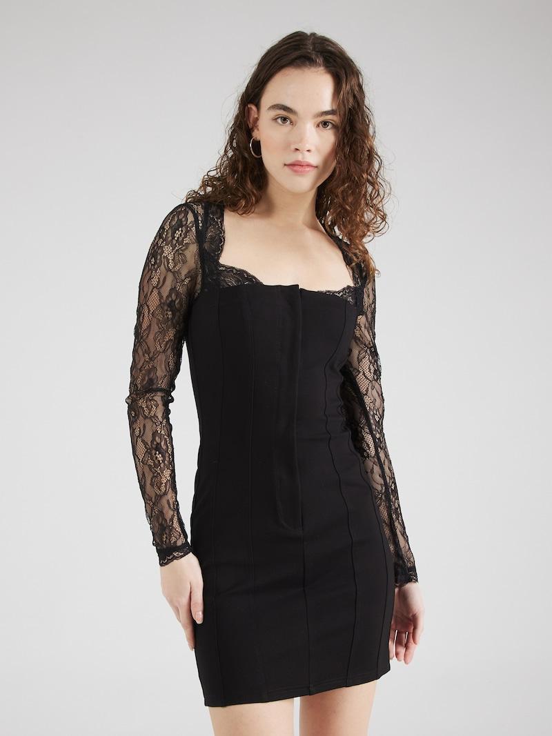 Sinned X About You Vestido Karen Millen En Negro