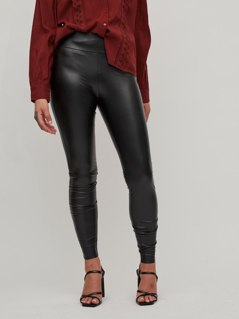 Sinned X About You Skinny Leggings 'Barb' VILA En Negro