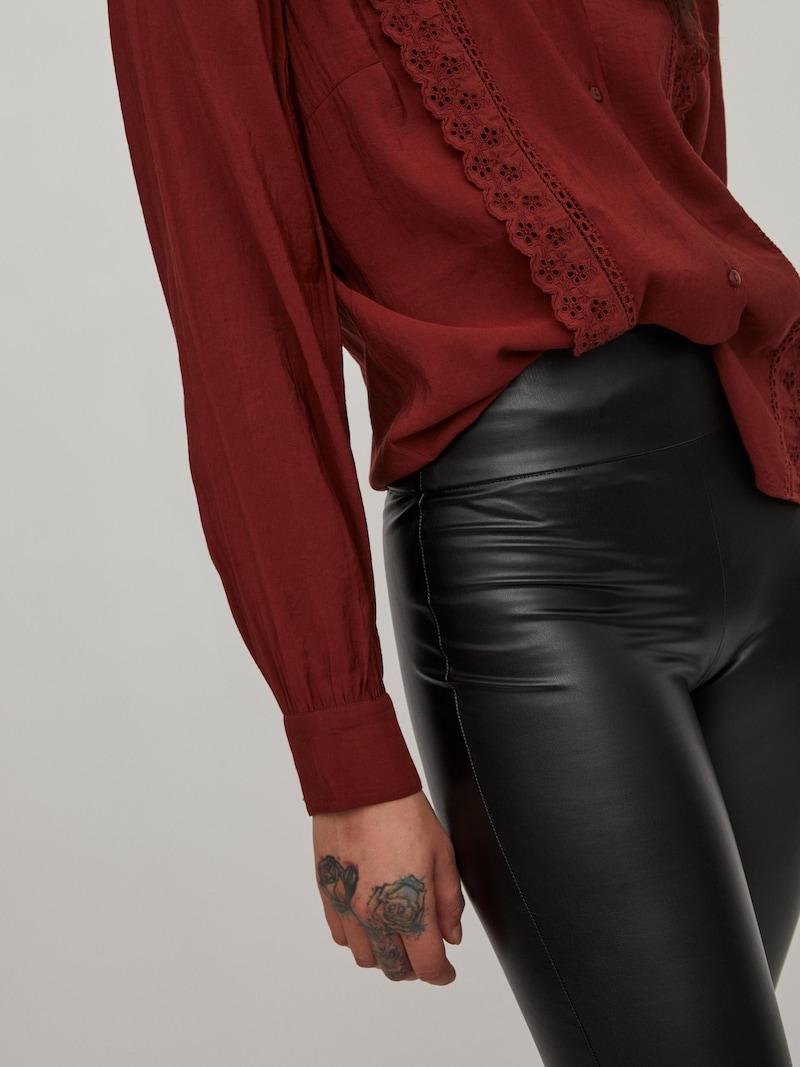 Sinned X About You Skinny Leggings 'Barb' VILA En Negro