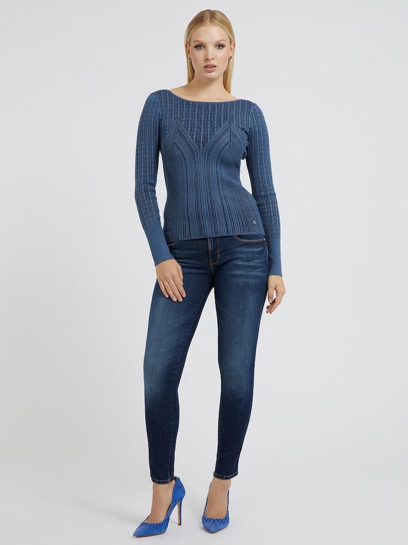 Sinned X About You Skinny Vaquero 'Curve X' GUESS En Azul Denim