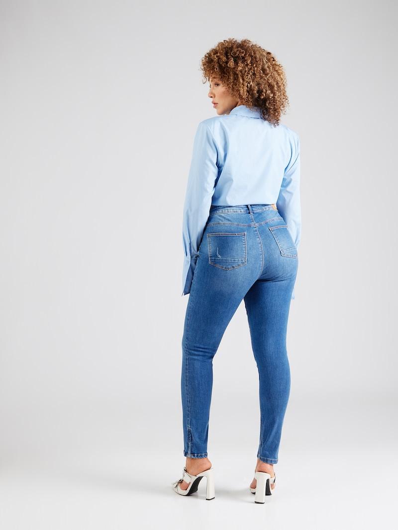 Sinned X About You Skinny Vaquero 'Karla' ONLY Carmakoma En Azul Denim
