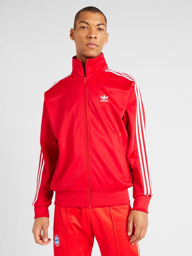 Sinned X About You Sudadera Con Cremallera 'Adicolor Classics Firebird' ADIDAS ORIGINALS En Rojo