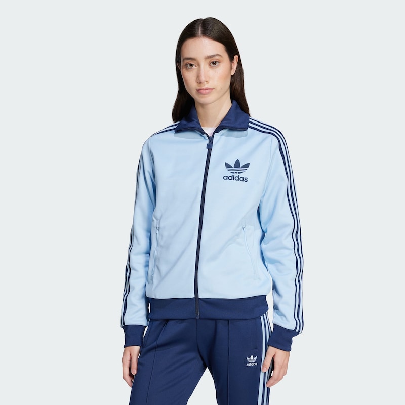 Sinned X About You Sudadera Con Cremallera 'Beckenbauer' ADIDAS ORIGINALS En Navy Azul Claro