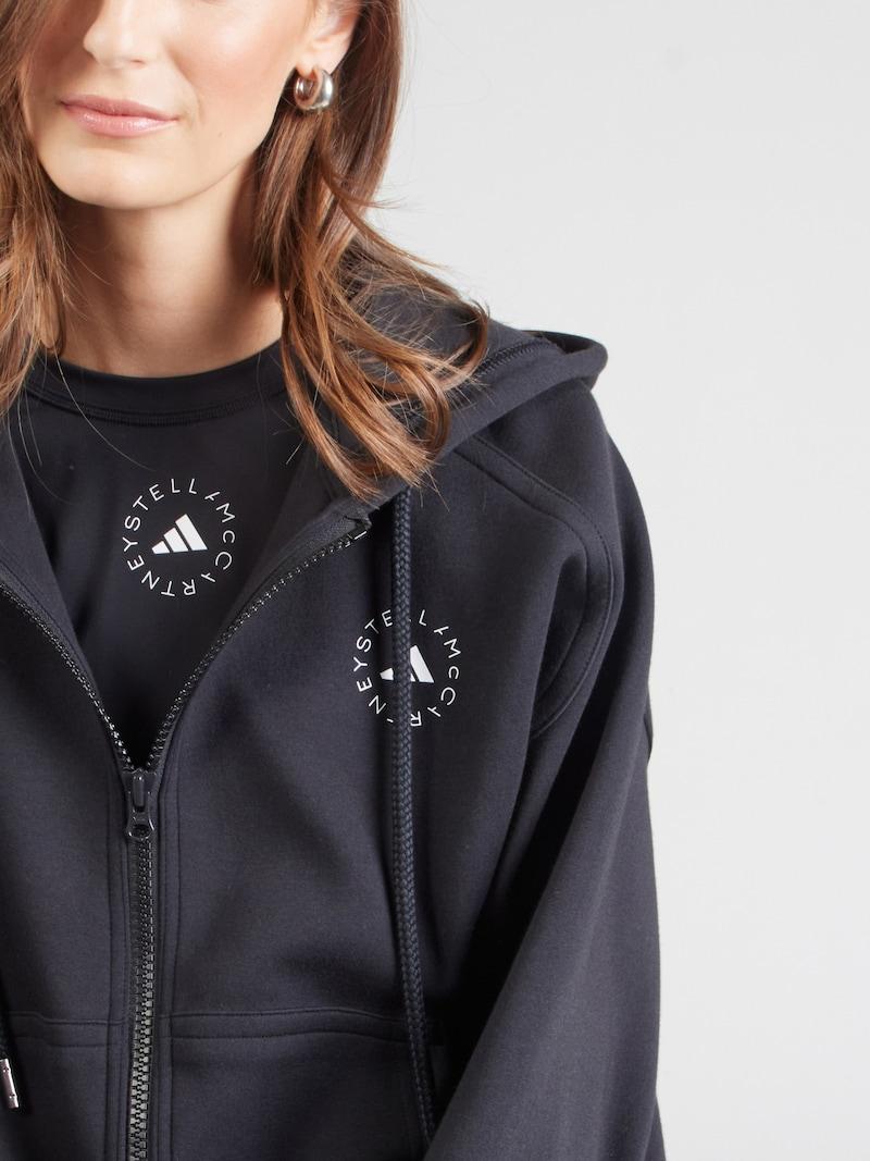 Sinned X About You Sudadera Con Cremallera Deportiva ADIDAS BY STELLA MCCARTNEY En Negro