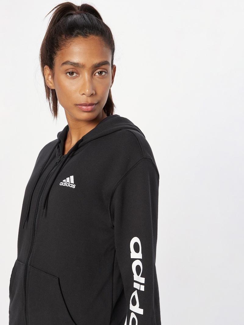 Sinned X About You Sudadera Con Cremallera Deportiva 'Essentials' ADIDAS SPORTSWEAR En Negro