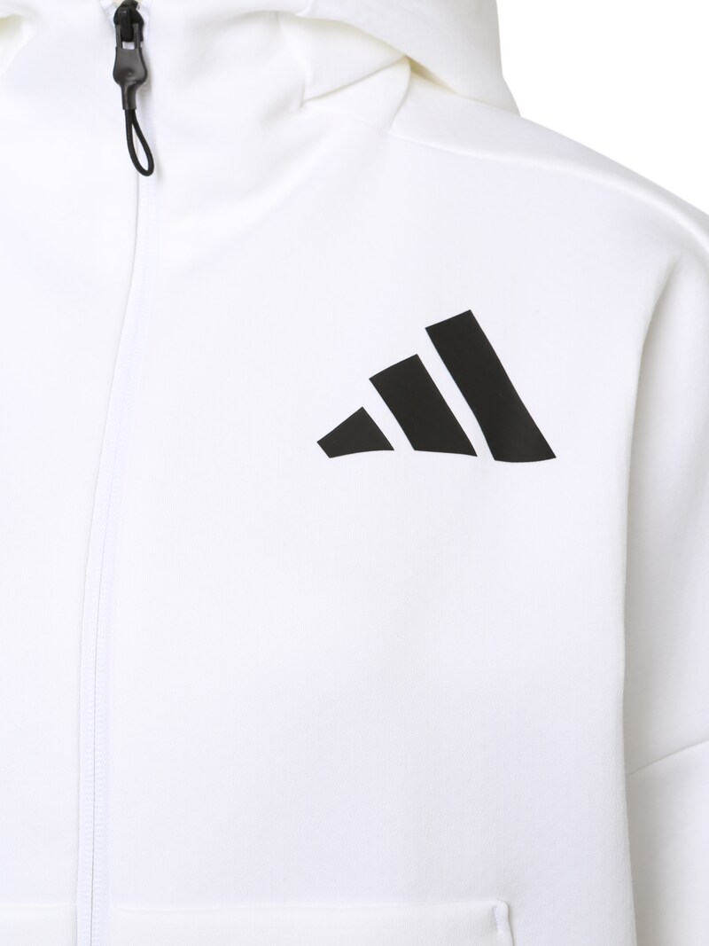 Sinned X About You Sudadera Con Cremallera Deportiva 'Z.N.E.' ADIDAS SPORTSWEAR En Blanco