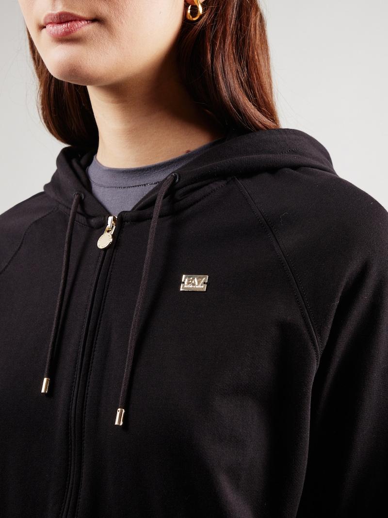 Sinned X About You Sudadera Con Cremallera EA7 Emporio Armani En Negro