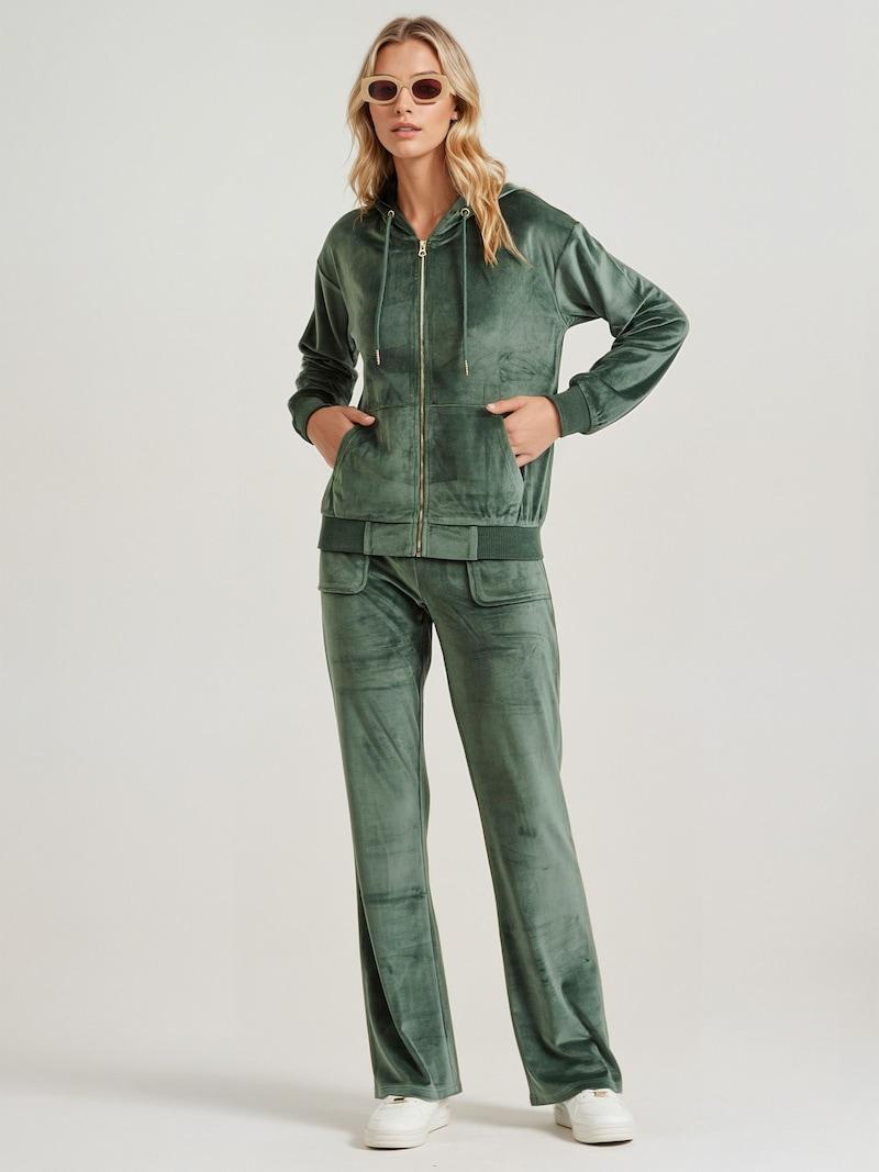 Sinned X About You Sudadera Con Cremallera Funky Buddha En Verde Oscuro