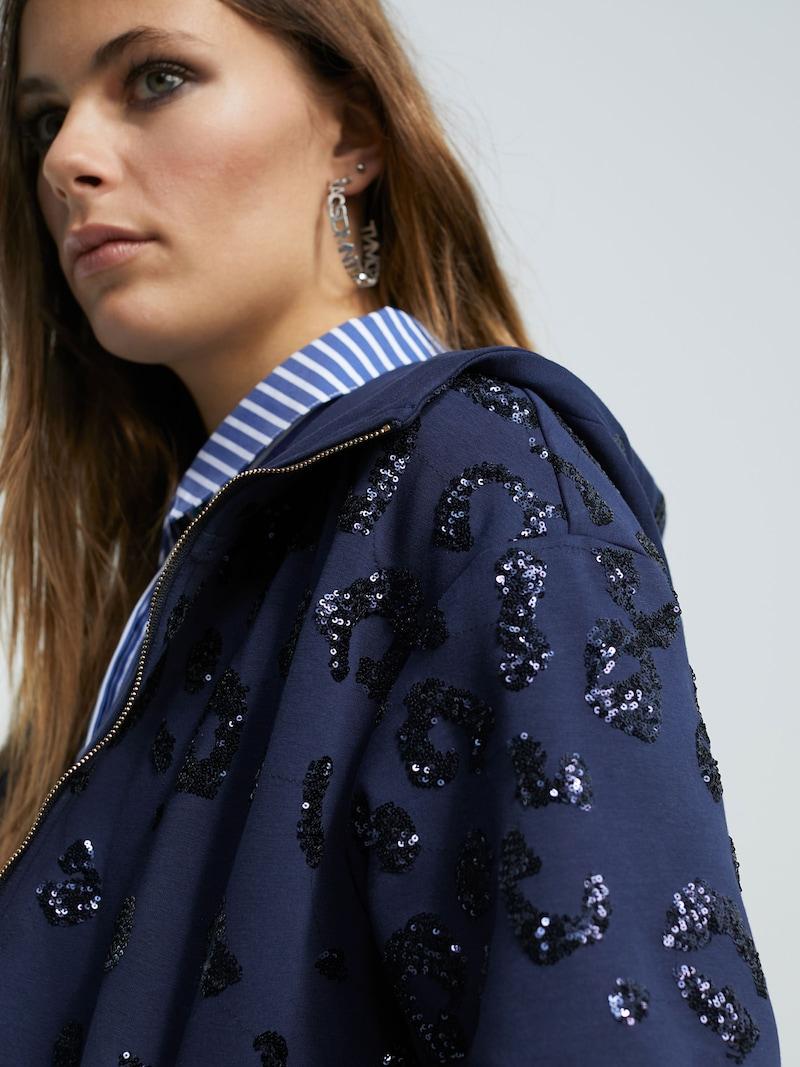 Sinned X About You Sudadera Con Cremallera Lola Casademunt En Marino