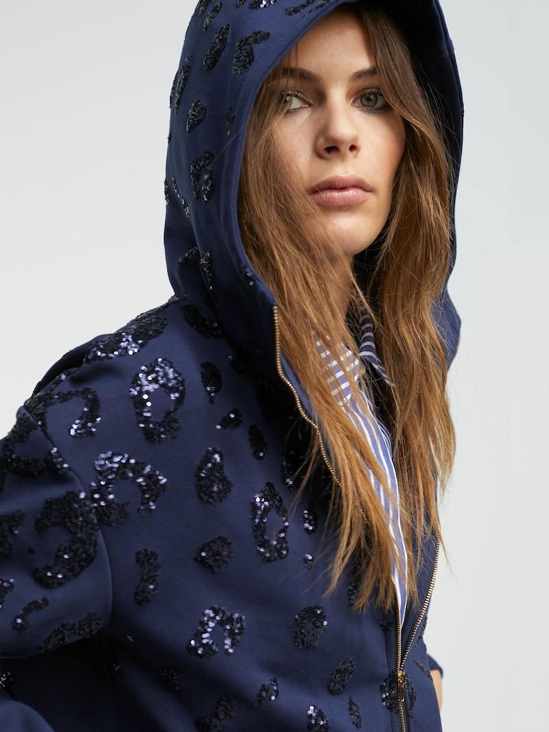 Sinned X About You Sudadera Con Cremallera Lola Casademunt En Marino