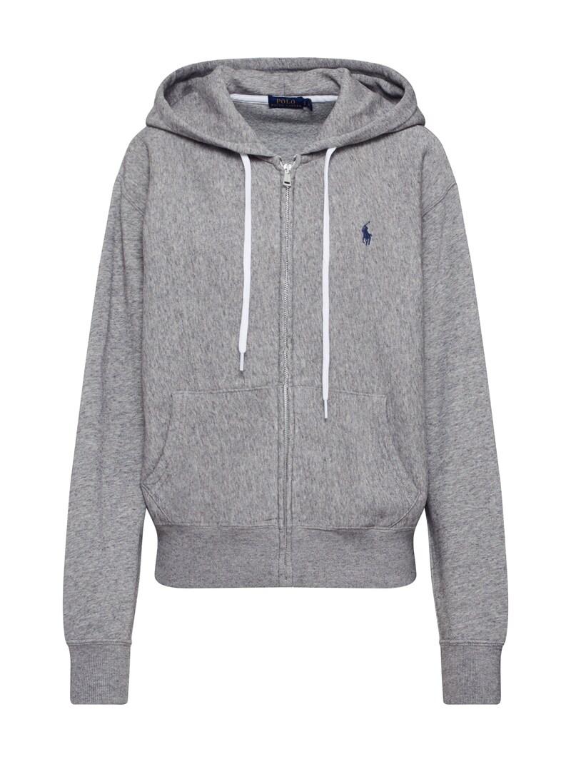 sinned x about you Sudadera con cremallera 'LS ZIP HD-LONG SLEEVE-KNIT' Polo Ralph Lauren en Gris