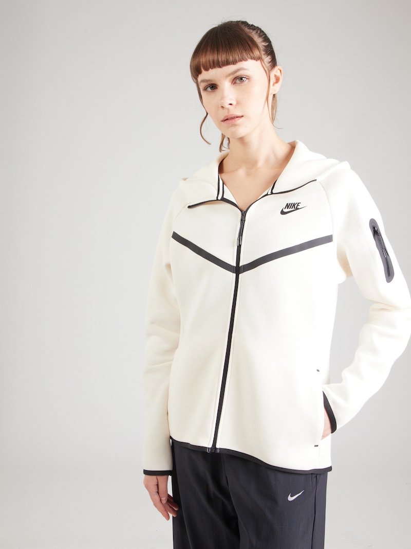 Sinned X About You Sudadera Con Cremallera 'TECH FLEECE 2' Nike Sportswear En Blanco