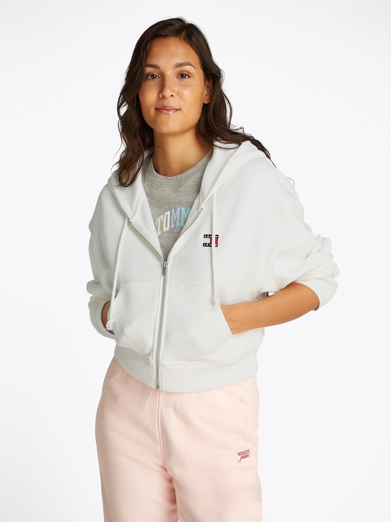 Sinned X About You Sudadera Con Cremallera Tommy Jeans En Blanco