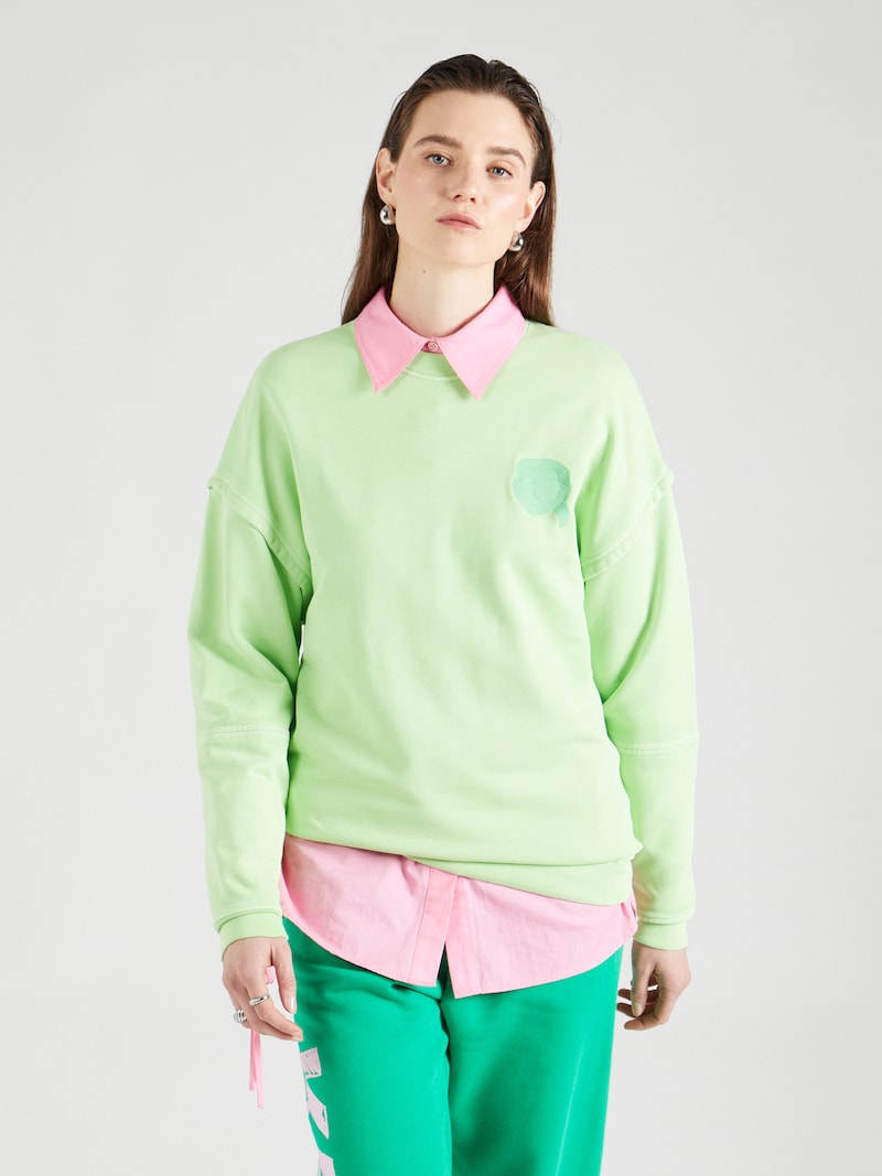 Sinned X About You Sudadera 'IKONIK 2.0' Karl Lagerfeld En Verde Verde Claro