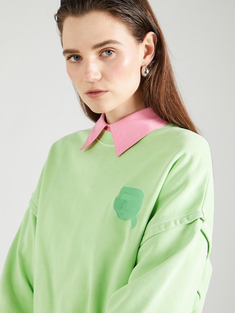 Sinned X About You Sudadera 'IKONIK 2.0' Karl Lagerfeld En Verde Verde Claro