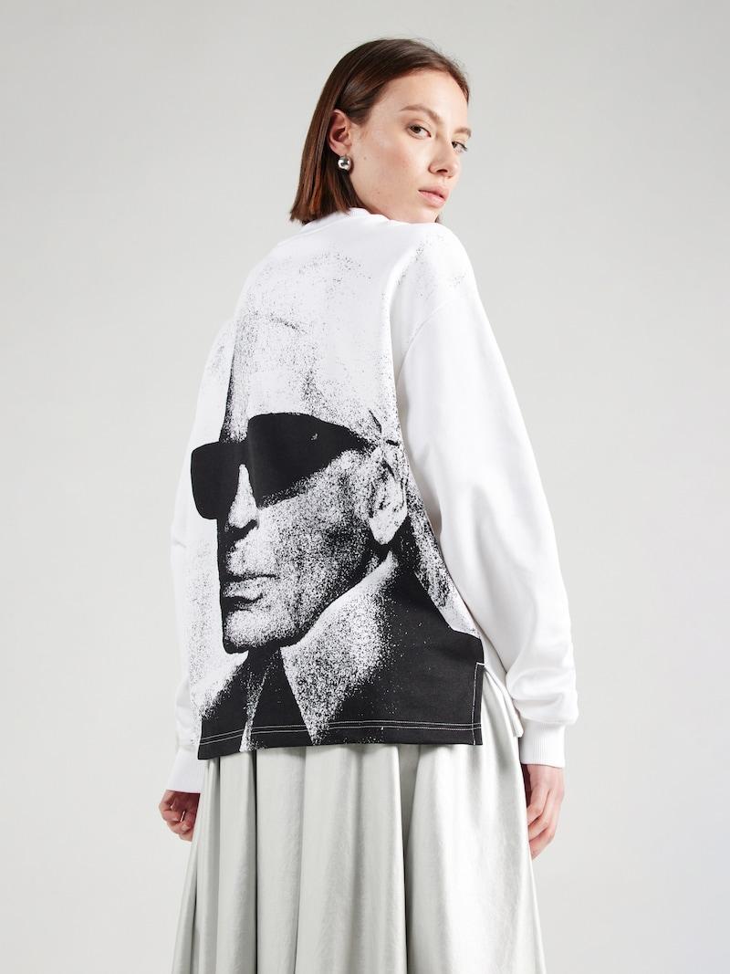 Sinned X About You Sudadera KARL LAGERFELD JEANS En Blanco